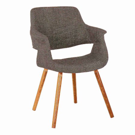 Vintage Flair Chair in Walnut and Charcoal Fabric -  LUMISOURCE, CHR-JY-VFL CHAR